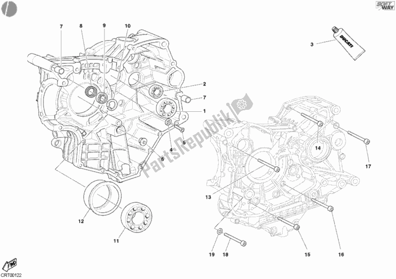 Tutte le parti per il Cuscinetti Del Basamento del Ducati Superbike 998 R 2002